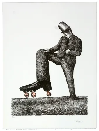 リトグラフ Topor - La semelle sainte