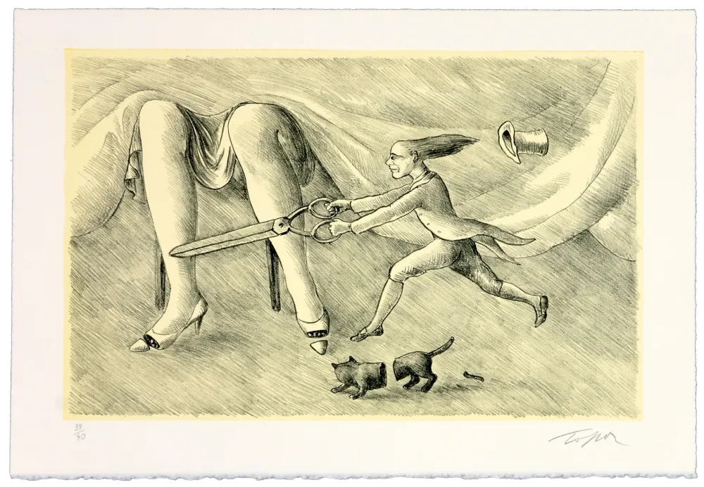 リトグラフ Topor - Le petit tailleur