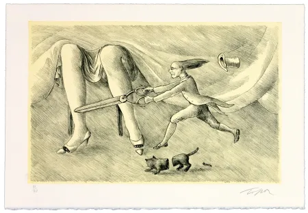 リトグラフ Topor - Le petit tailleur