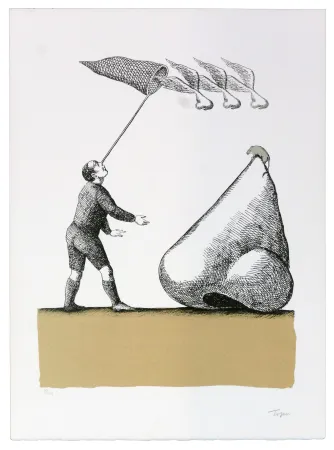 リトグラフ Topor - Les ailes du nez