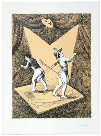 リトグラフ Topor - Les rois du pinceau