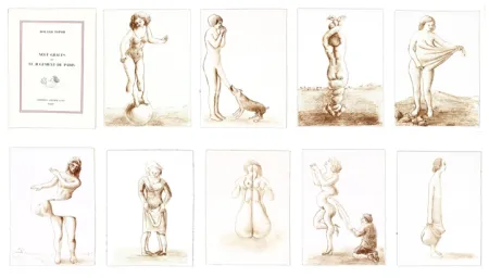 リトグラフ Topor - Neuf Grâces 