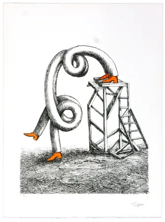 リトグラフ Topor - Salto Morale