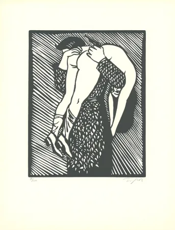 リノリウム彫版 Topor - Tableau de chasse