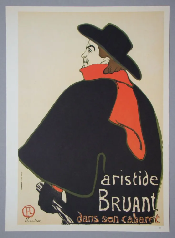 輪転グラビア印刷 Toulouse-Lautrec - Aristide Bruant - Dans son Cabaret