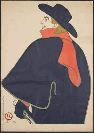 リトグラフ Toulouse-Lautrec - Aristide Bruant dans son cabaret