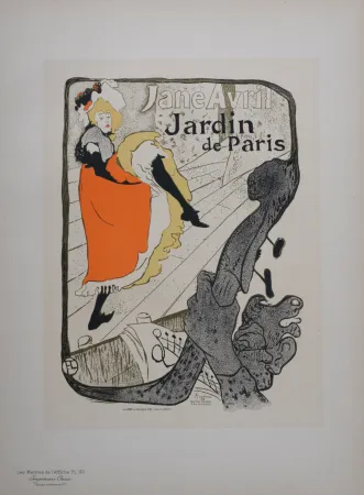 リトグラフ Toulouse-Lautrec - Jane Avril, Les Maitres de L'Affiche, 1898
