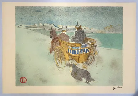 リトグラフ Toulouse-Lautrec - La charette anglaise