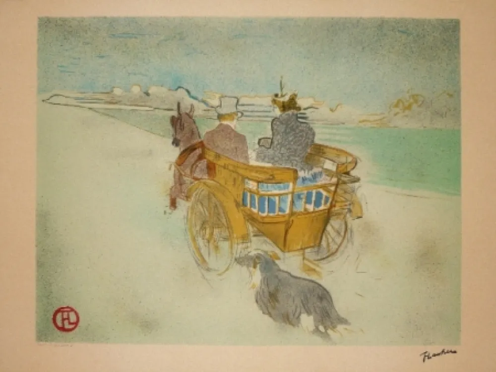 リトグラフ Toulouse-Lautrec - La charette Anglaise