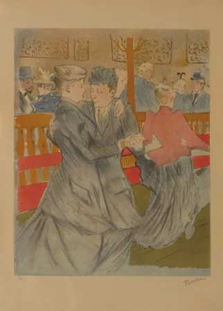 リトグラフ Toulouse-Lautrec - La danse au Moulin Rouge