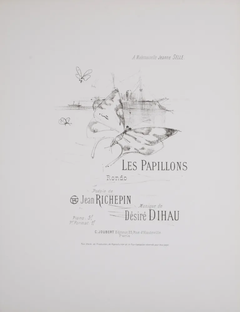 リトグラフ Toulouse-Lautrec - Les Papillons, 1895