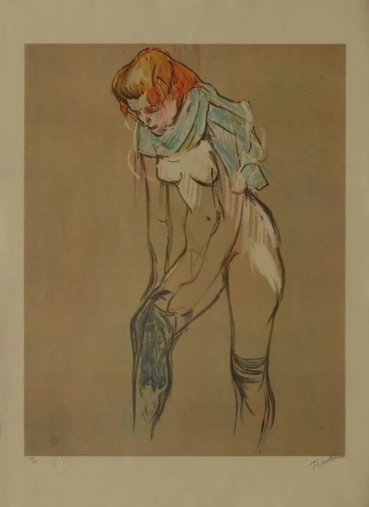 リトグラフ Toulouse-Lautrec - L'Essayage des bas I