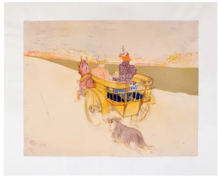 リトグラフ Toulouse-Lautrec - Partie de campagne
