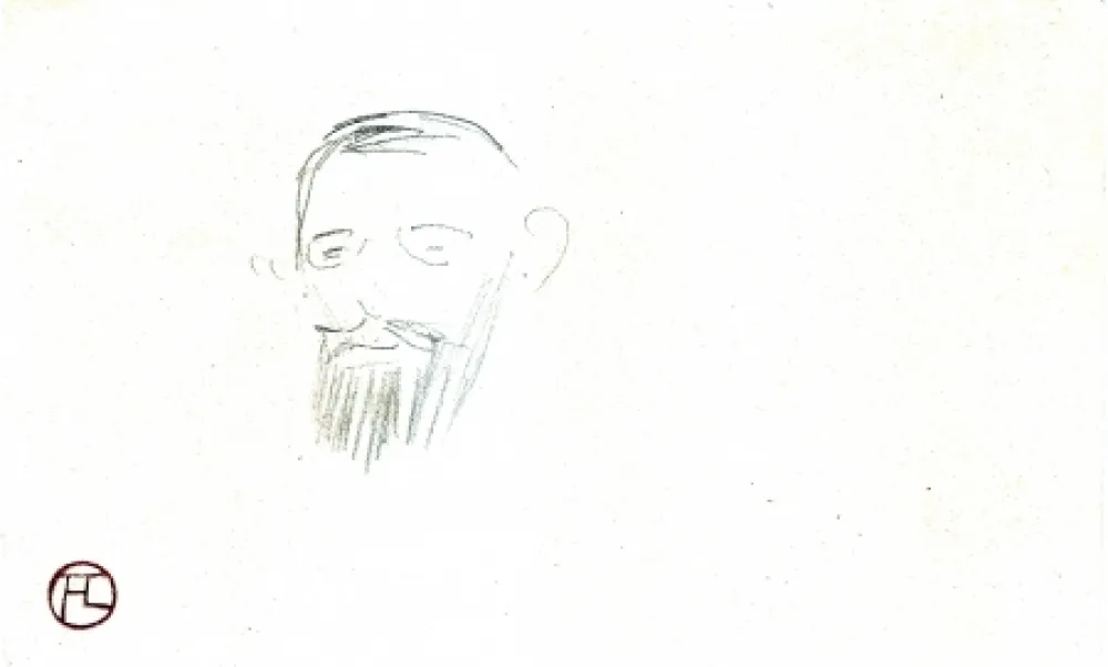 技術的なありません Toulouse-Lautrec - Procès Arton — Tête de monsieur Jacques Saint-Cère