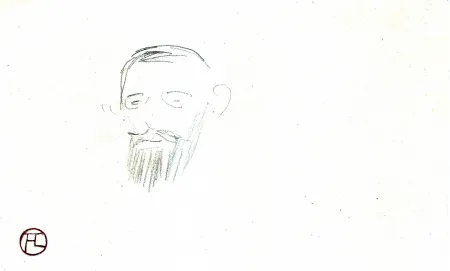 技術的なありません Toulouse-Lautrec - Procès Arton — Tête de monsieur Jacques Saint-Cère