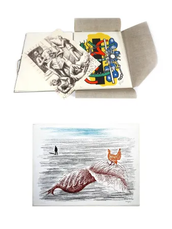 リトグラフ Toyen - BRUNIDOR. Portofolio n° 2: Toyen, V. Brauner, F. Léger, H. Michaux, Hérold, Masson, Hélion (1947-1952)