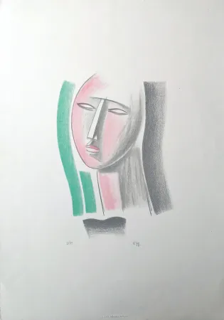 リトグラフ Tozzi - Volto