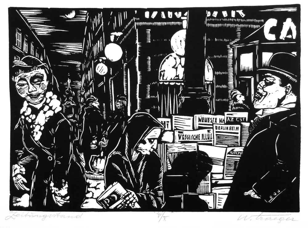 リノリウム彫版 Traeger - Wien 1932 (Vienna 1932)