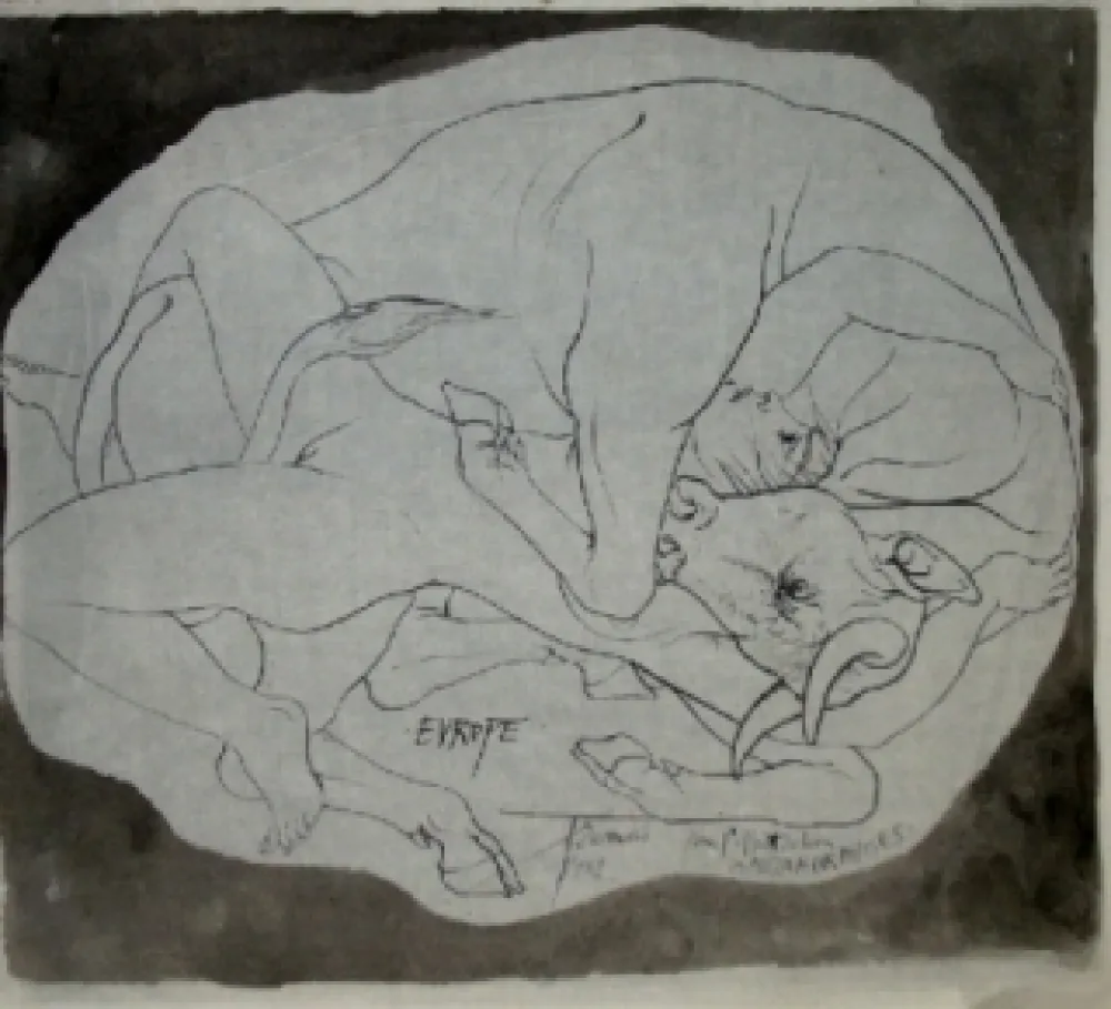 リトグラフ Trémois - Europe et les Metamorphoses