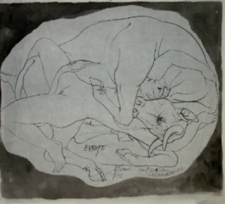 リトグラフ Trémois - Europe et les Metamorphoses