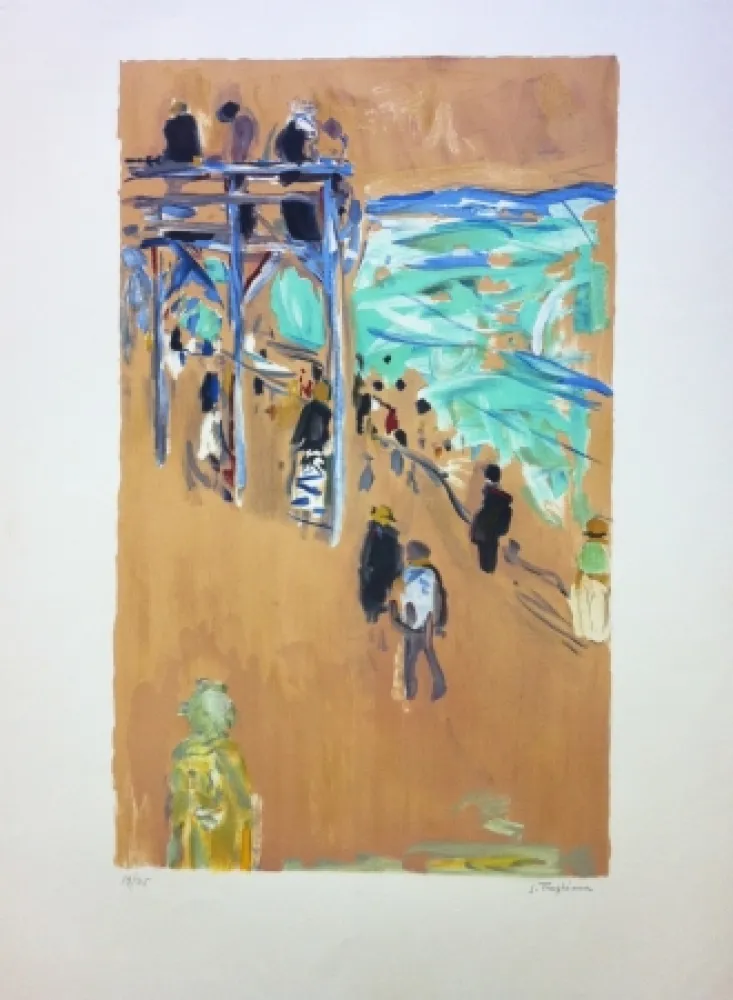 リトグラフ Truphemus - La passerelle