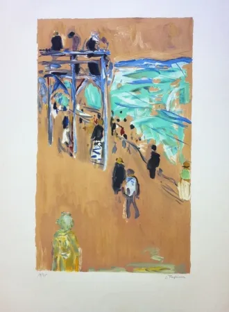 リトグラフ Truphemus - La passerelle