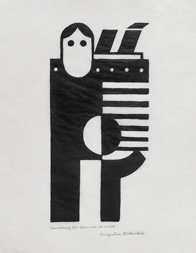 リノリウム彫版 Tschinkel - Emigrant