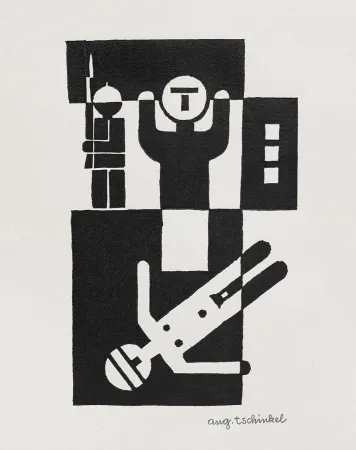 リノリウム彫版 Tschinkel - Vollstrecker (Executor)