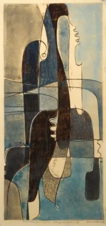 リノリウム彫版 Tschudi - Venezianische Rhythmen III