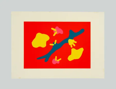 シルクスクリーン Turcato - Composizione (rosso)