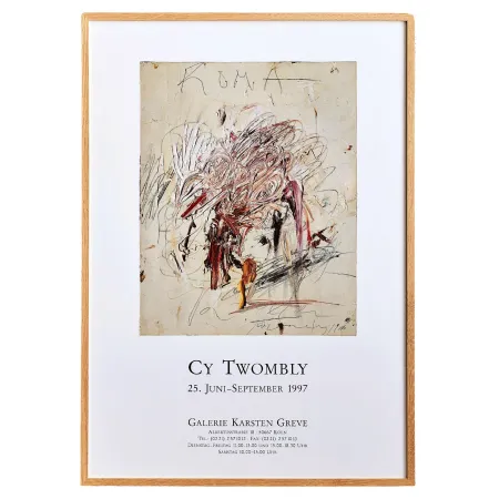 掲示 Twombly - Rare Affiche, 1997 - Galerie Karsten Greve, Rare Vintage exhibition poster