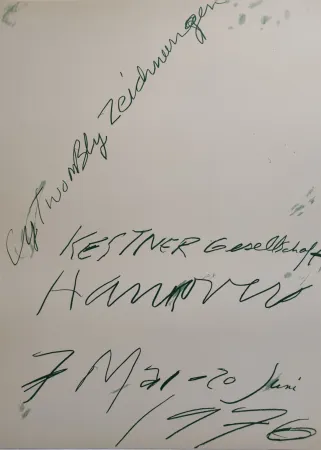 リトグラフ Twombly - Zeichnungen. Kestner Gesellschaft Hannover 7 Mai – 20 Juni 1976.