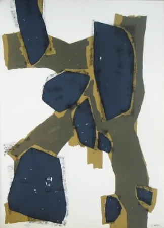 リトグラフ Ubac - Arbres et pierres