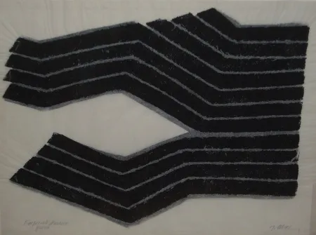 リトグラフ Ubac - Deux labours empreinte ardoise