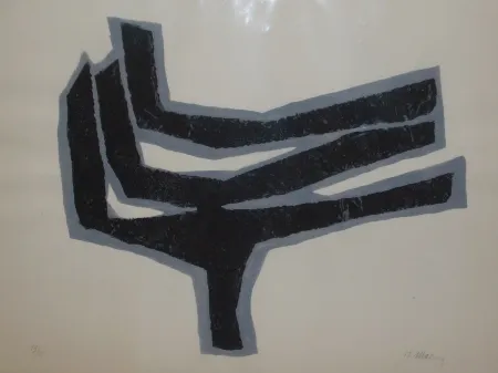 リトグラフ Ubac - Empeinte ardoise