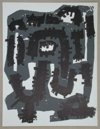 リトグラフ Ubac - Gravure sur ardoise pour XXe Siècle