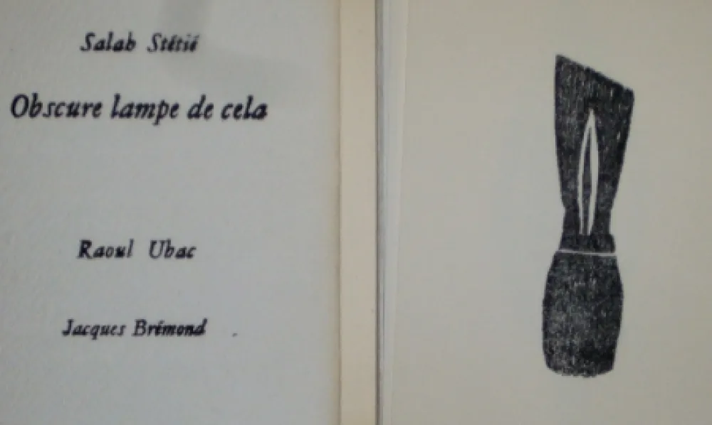 挿絵入り本 Ubac - Obscure lampe de cela