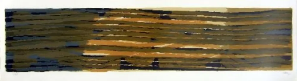 リトグラフ Ubac - Paysage aux sillons 5