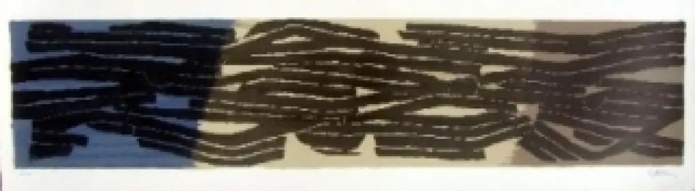 リトグラフ Ubac - Paysage aux sillons 7