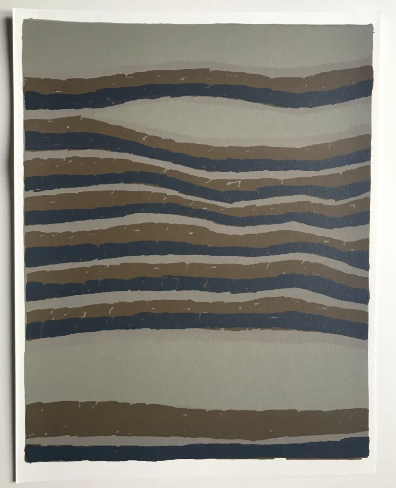 リトグラフ Ubac - Routes (La terre III)