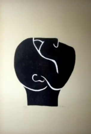 リトグラフ Ubac - Tête levée