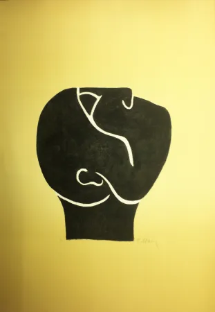 リトグラフ Ubac - TÊTE LEVÉE . Lithograpie originale signée au crayon (1982).