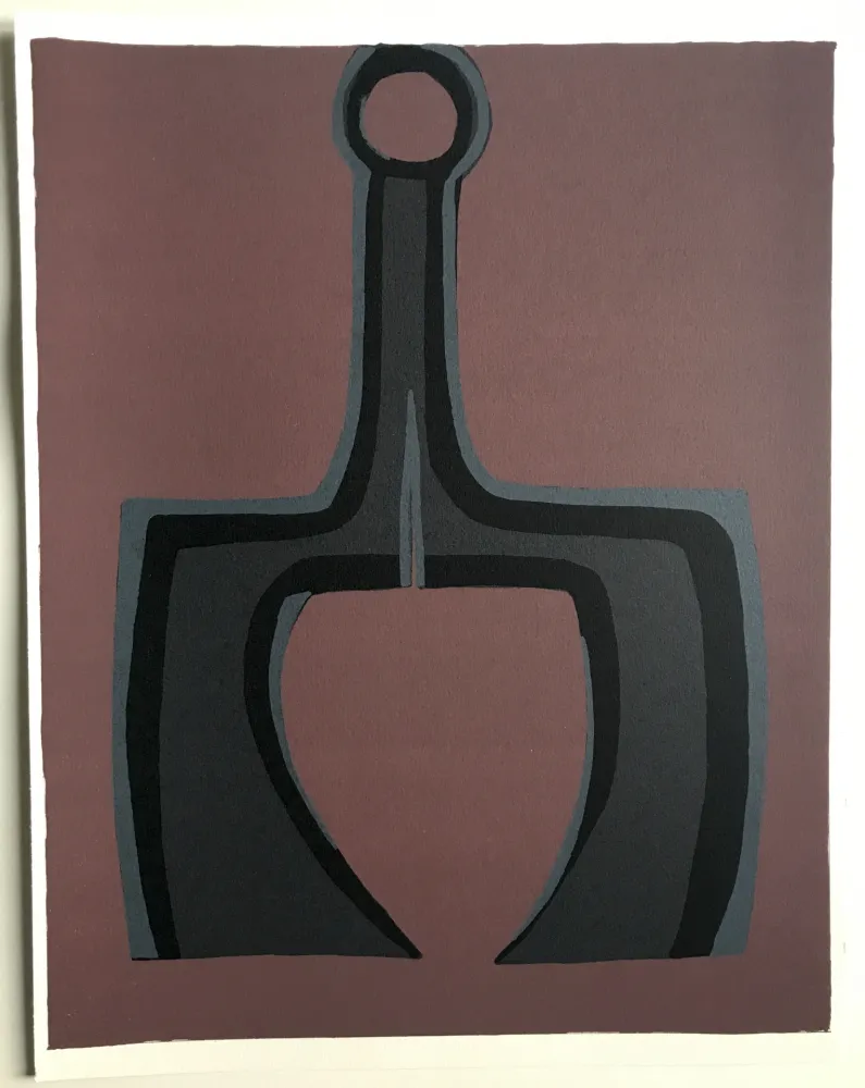 リトグラフ Ubac - Travailler le sol (La terre I)