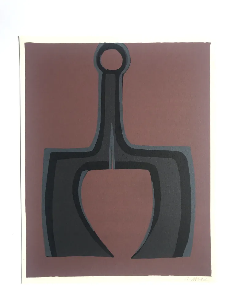 リトグラフ Ubac - Travailler le sol (la Terre I)