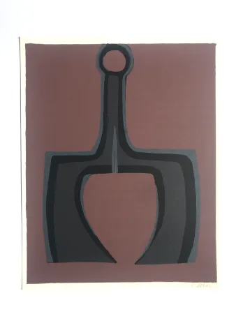 リトグラフ Ubac - Travailler le sol (la Terre I)