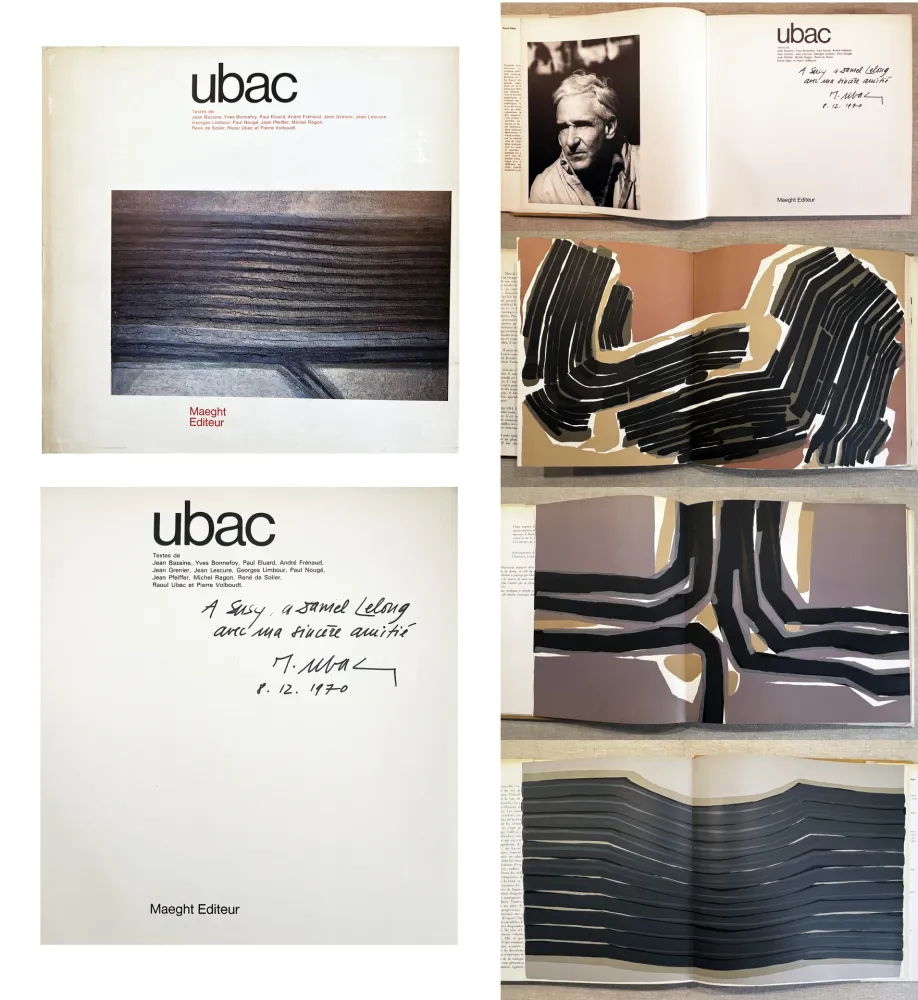 挿絵入り本 Ubac - UBAC. Monographie dédicacée par l'artiste (Maeght 1970)