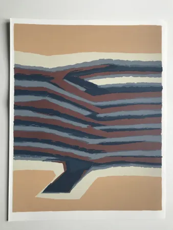 リトグラフ Ubac - Voies ferrées (la Terre V)