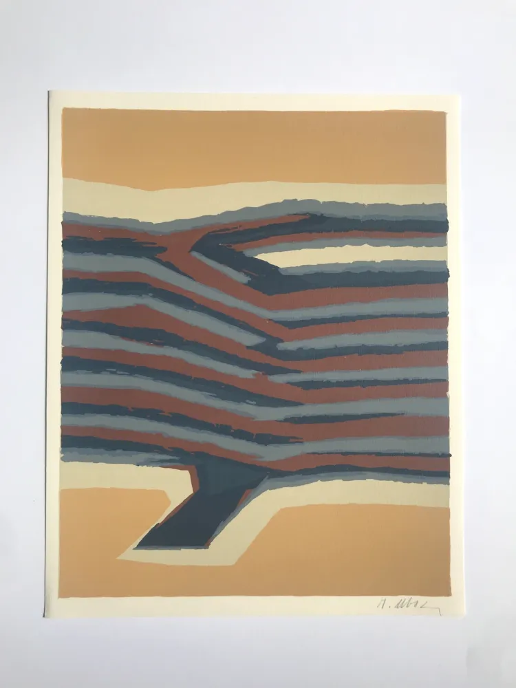 リトグラフ Ubac - Voies ferrées (la Terre V)