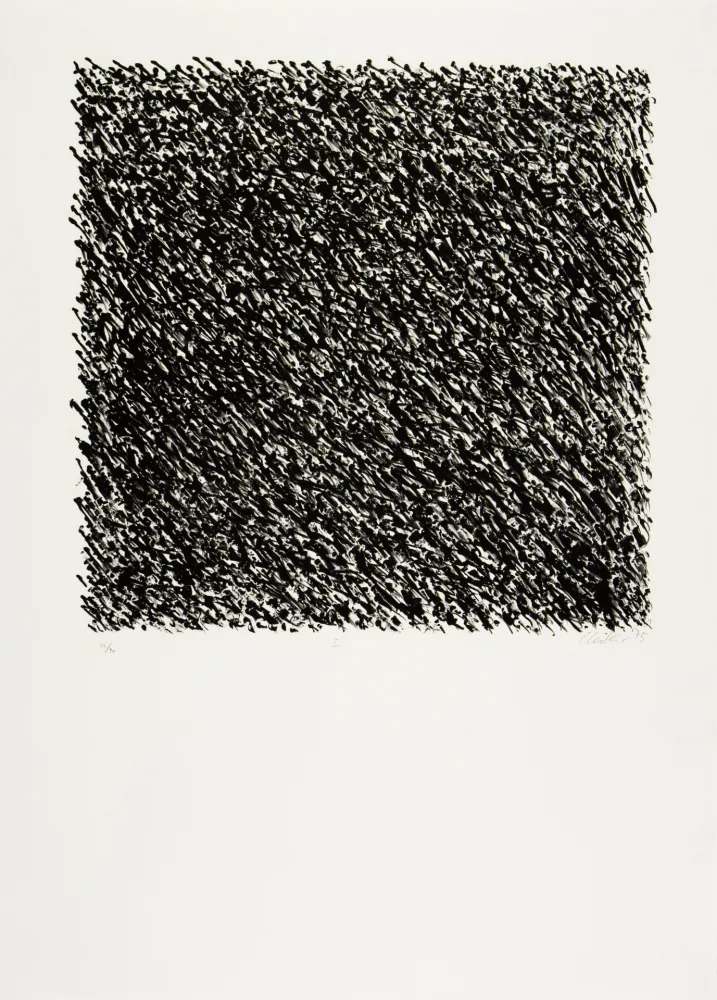 リトグラフ Uecker - Manuelle Struktuur. No I 