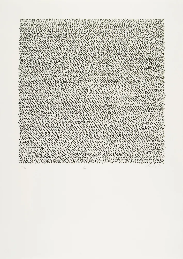 リトグラフ Uecker - Manuelle Struktuur. No III